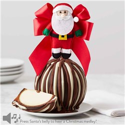 Triple Chocolate Musical Santa Jumbo Caramel Apple